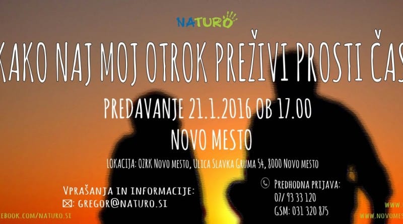 Predavanje: Kako naj moj otrok preživi prosti čas