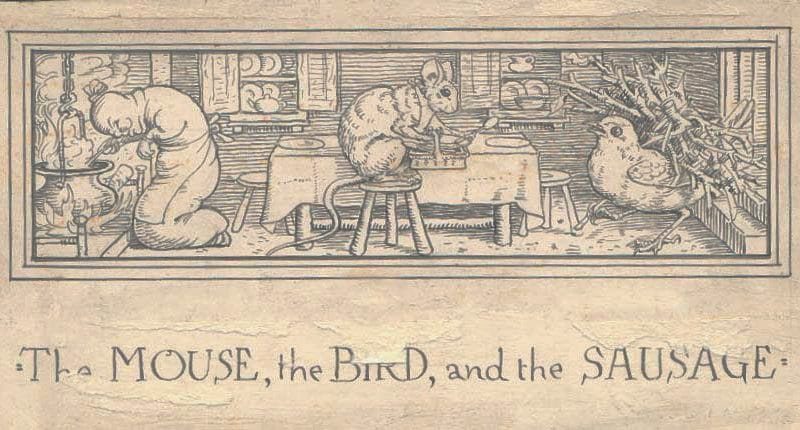 Mišek, ptička in klobasa - pravljica za lahko noč