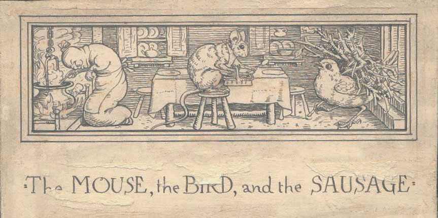 Mišek, ptička in klobasa - pravljica za lahko noč
