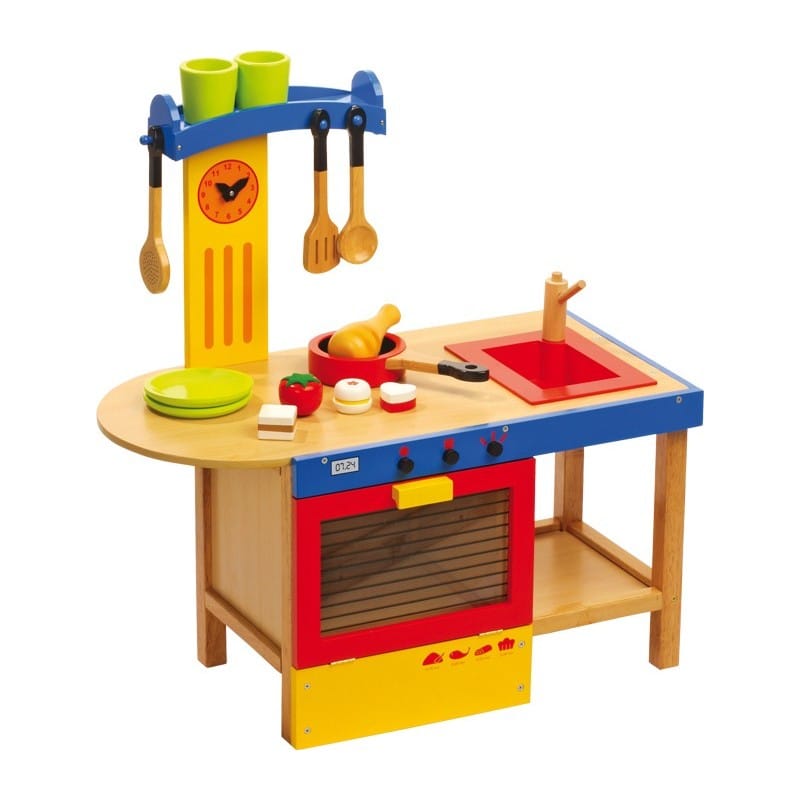 Otroške lesene delovne mize in kuhinje – igra vlog