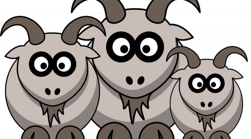 Trije kozli - pravljica za lahko noč