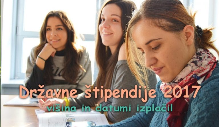 Državne štipendije 2017 - višina in datumi izlačil