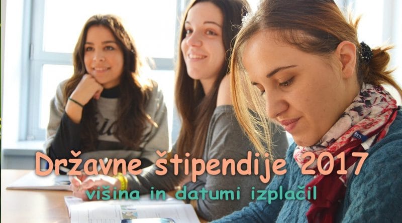 Državne štipendije 2017 - višina in datumi izlačil