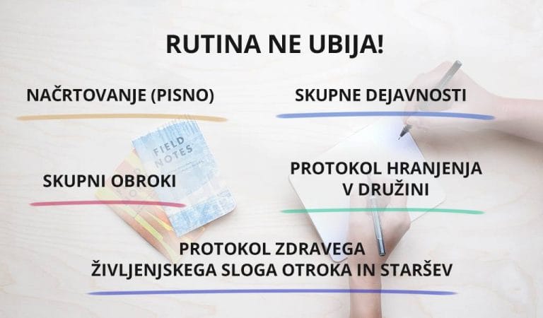 Osnova učnih navad so "red" in določeni rituali