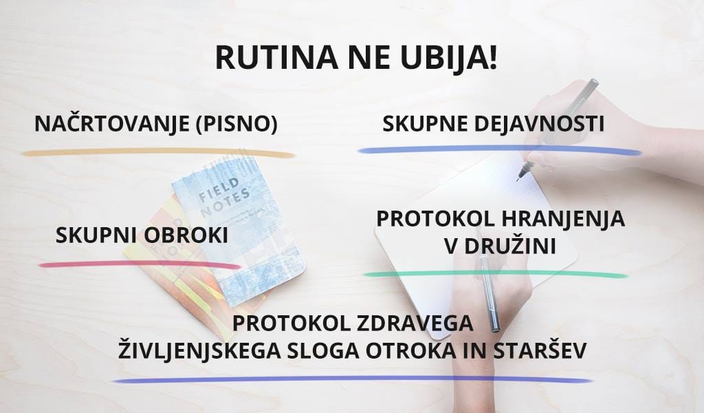 Osnova učnih navad so "red" in določeni rituali