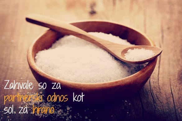 Začimbe v partnerstvem odnostu - zahvale