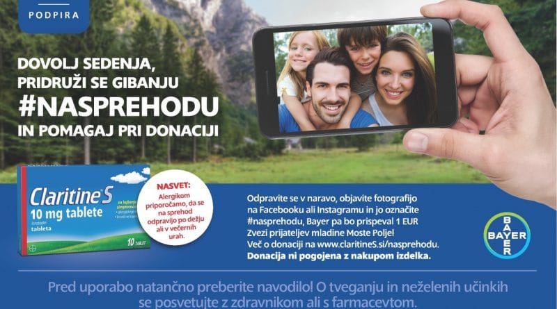 Z Bayerjevo dobrodelno akcijo #nasprehodu do več sprehodov v naravi