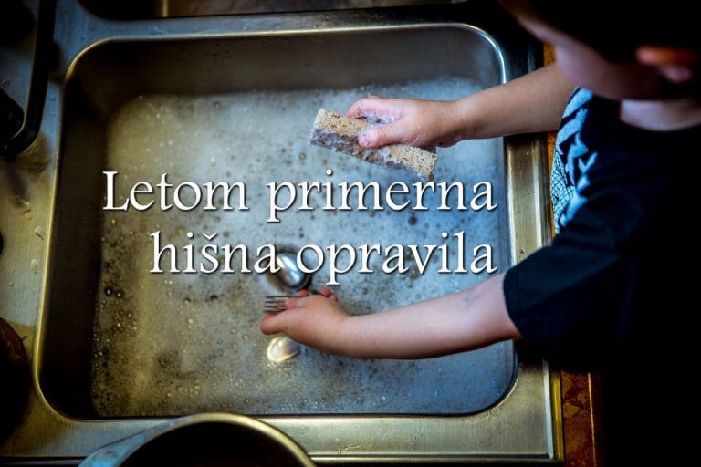 Letom primerna hišna opravila za otroke