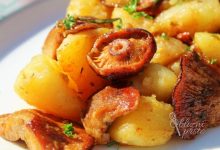 Gobice na maslu s česnom in krompirjem