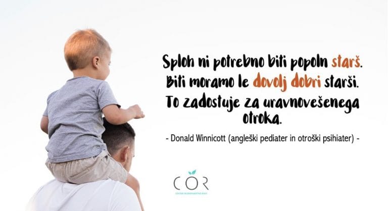 Ni treba biti popoln starš za uravnovešenega otroka
