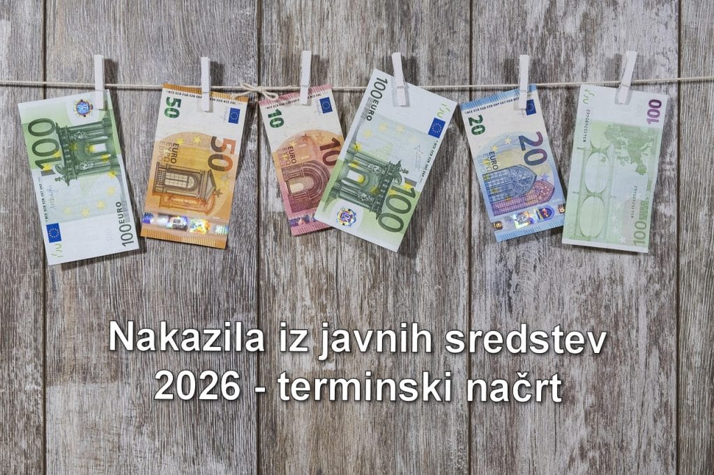 Nakazila iz javnih sredstev 2026 – terminski načrt